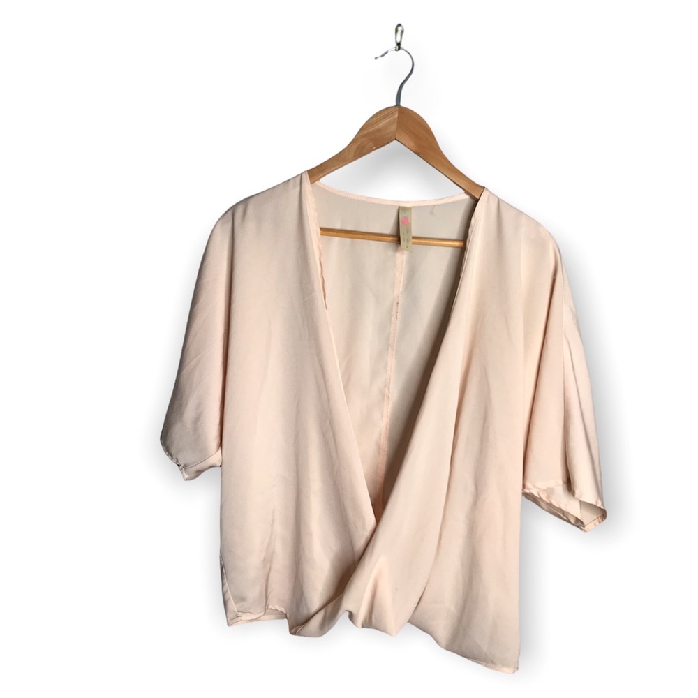 Alice Moon | Pink Low Cut Plunge Chest Loose fit Blouse • - Picture 5 of 8